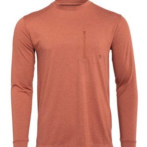 DUCK CAMP Lightweight Bamboo Crew zip pocket long sleeve crew - Medium - Picante